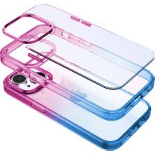 Buff iPhone 15 Plus Air Bumper Rainbow Kılıf Blue Purple