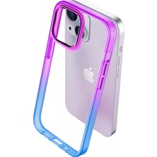 Buff iPhone 15 Plus Air Bumper Rainbow Kılıf Blue Purple