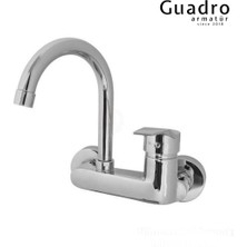 Guadro Armatür Guadro Duvardan Baston Borulu Mutfak Eviye Bataryası