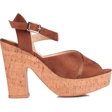 Fitbas 111092 167 Kadın Taba Büyük & Küçük Numara Platform Ayakkabı