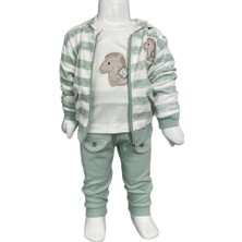 Aziz Bebe Anımal Desenli  Fermuarlı TAKIM3220