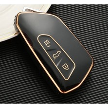 Yıldız Tuning Golf 8 Leon Formentor Octavia Cupra Anahtar Kılıfı Gold Siyah Renk