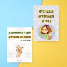 Fatofotofan Mucizeleri Çek Mottosu 2'li Tel Pano Veya Mantar Pano Için Dekorasyon Motivasyon Kartı