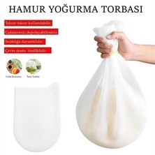 Defne Home Collection Orta Hamur Torbası Silikon Şeffaf Hamur Yoğurma Torbası Ekmek Makarna Mantı  Hamuru Kolay Yo