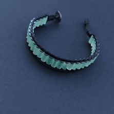 Clays Jewellery Doğal Taş Aventurin Bileklik, Hematit Taşı Silindir Bileklik, Erkek Bileklik, Kadın Bileklik