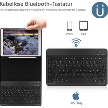 MTK Moveteck Apple Ipad 10. Nesil 10.9 Tablet Klavyeli Kılıf Kablosuz Bluetooth Özellikli Kalem Bölmeli Manyetik Renkli Klavye