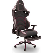 Warrior Kratos Antrasit / Pembe Oyuncu Koltuğu - Ayak Uzatmalı Profesyonel Bilgisayar Sandalyesi