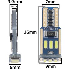 Space Dekoratif LED Ampul T10-24SMD 12 V Beyaz 2'li