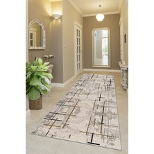 West Home Makinede Yıkanabilir Kaymaz Taban Leke Tutmaz Modernkesme Yolluk Mutfak Yolluk Halı Yolluk