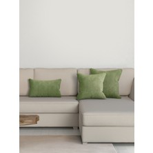 Perle Home Zeytin Yaprağı Rengi Kırlent Yastık Kılıfı 50 x 30 cm %100 Polyester Malzeme ile