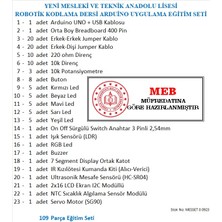 Eğiteklab Meslek Lisesi Robotik Kodlama Dersi Arduino Uygulama Eğitim Seti