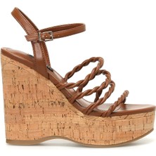 Nine West Renest3 3fx Kahverengi Kadın Dolgu Topuk Sandalet