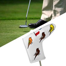 Pu Golf Putter Kafa Kapağı Golf Kulübü Headkovers Çoğu Putter Su Geçirmez 13CM*17CM Beyaz (Yurt Dışından)