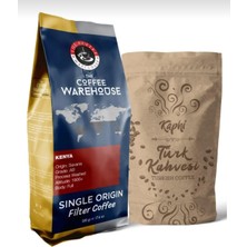 The Coffee Warehouse Nitelikli Türk Kahvesi 500 gr + Kenya Filtre Kahve 500 gr