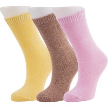 Moyra Socks 3'lü Sweet Baskılı Pamuklu Kışlık Kadın Soket