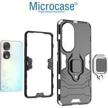 Microcase Honor 90 Batman Serisi Yüzük Standlı Armor Kılıf - Siyah AL3349