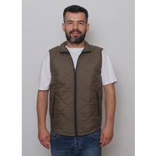 R&B Tasarım Soğan Desenli Slimfit  Kapitone  Şişme Yelek