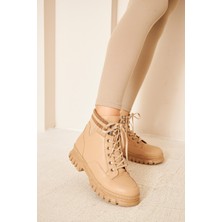 Albishoes M.p Kaymaz Taban Soğuk Geçirmez Suya Dayanıklı Çoraplı Kadın Bot Postal Çizme Kışlık Bot