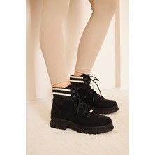 Albishoes M.p Kaymaz Taban Soğuk Geçirmez Suya Dayanıklı Çoraplı Kadın Bot Postal Çizme Kışlık Bot