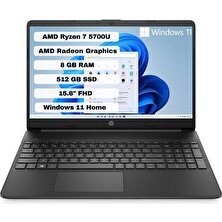 Hp 15S-EQ2016NT Amd Ryzen 7 5700U 8gb 512GB SSD Windows 11 Home 15.6" Fhd Taşınabilir Bilgisayar 793J8EA