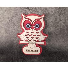 HD Marketim Magnet Baykuş Hayvan Nazar Boncuk Buzdolabı Süsü Ahşap Magnet Mıknatıslı Hediyelik Eşya