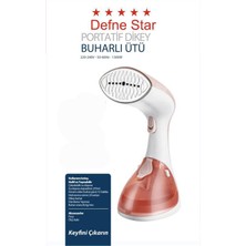 Defne Star Portatif  Buharlı Ütü Dikey Ütü - Seyahat Ütüsü Kırışık Giderici DFN01