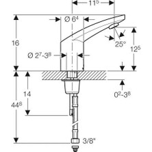 Geberit Hy Tronic85 Fotoselli Lavabo Bat. Elkt. 116.145.21.1