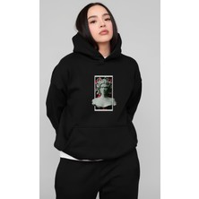 Edizen Medusa Oversize Premium  Pamuk Kapşonlu Sweatshirt