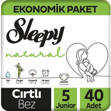 Sleepy Natural Jumbo Bebek Bezi Junior 5 Numara 40 Adet
