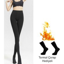 Secret Moda Büyük Beden Özel Termal Kışlık Sıcacık Tutan Kadın Içlik Termal  Siyah Battal 4xl Termal Çoraplı
