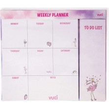 Şeker Ofisi Masaüstü Haftalık Planlayıcı Defter Flamingo