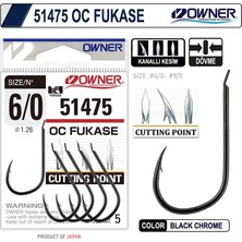 Owner 51475 Oc Fukase Black Chrome Iğne Japon Iğne Balıkmarketim