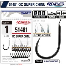 Owner 51481 Cut Super Chinu Black Chrome Japon Iğne Balıkmarketim