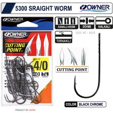 Owner 5300 Straight Shank Black Chrome Japon Iğne Balıkmarketim