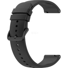 Basias Amazfit Bip 3 / Amazfit Bip 3 Pro Uyumlu Tokalı Silikon Kordon Kayış (20MM)