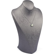 Alibaba Doğaltaş Prehnite Doğal Taş Gümüş Renkli Kolye