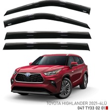 Toyota highlander cam rüzgarlığı kromlu niken 2021+