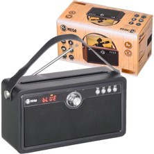 MEGA Radyo Nostalji Şarjlı Bt/usb/sd/aux/fm Telefon Standlı  MG-115BT