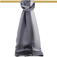 Bursa İpek Koyu Gri Gri Degrade Ipek Şal