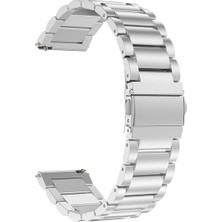 Basias Amazfit Bip 3 / Amazfit Bip 3 Pro Uyumlu Paslanmaz Metal Kordon 20MM