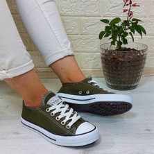 Fiyra 554 Haki Kısa Sneaker Keten Spor Ayakkabı