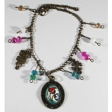 Lale Ve Çintemani Motifli Halhal