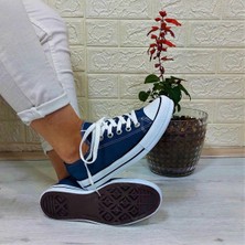 Fiyra 554 Kot Mavi Kısa Sneaker Keten Spor Ayakkabı