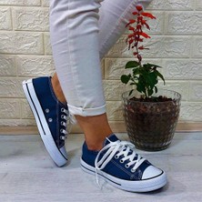 Fiyra 554 Kot Mavi Kısa Sneaker Keten Spor Ayakkabı