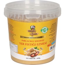 AdresS Fındık- Parçacıklı Şekersiz Yer  Fıstığı Ezmesi 1 Kg