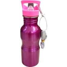 New Sezon Paslanmaz Çelik Matara Pipetli Pembe 500 ml