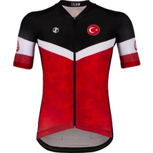 Jordanred Türkiye Kırmızı Kamuflaj Racing Fit Bisiklet Forması