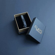 Clays Jewellery Doğal Taş Labradorit Bileklik, Hematit Taşı Silindir Bileklik, Erkek Bileklik, Kadın Bileklik