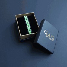 Clays Jewellery Doğal Taş Bileklik, Yeşil Varisit Taşı Bileklik, Erkek Bileklik, Kadın Bileklik