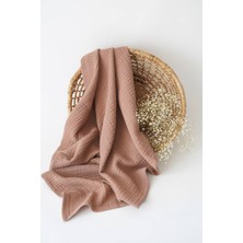 Liaboo Organik 4 Katlı Cappucino Müslin Battaniye